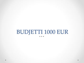 BUDJETTI 1000 EUR
 