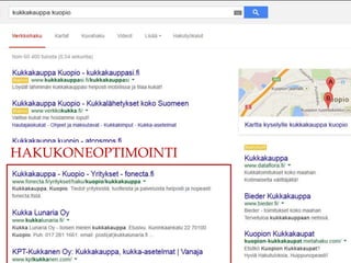 HAKUKONEOPTIMOINTI
 