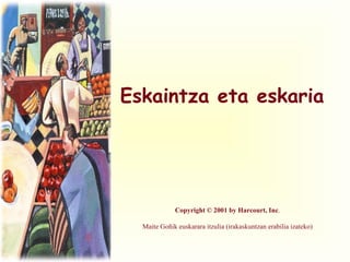 Eskaintza eta eskaria Copyright © 2001 by Harcourt, Inc . Maite Goñik euskarara itzulia (irakaskuntzan erabilia izateko) 