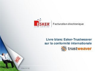 © Esker 2013
Facturation électronique
Livre blanc Esker-Trustweaver
sur la conformité internationale
 
