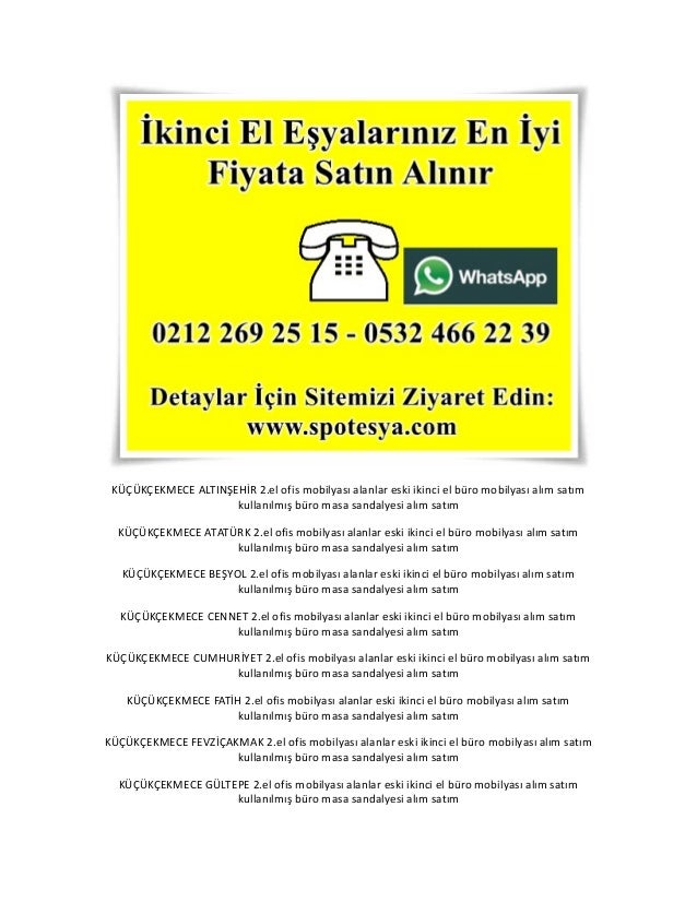 2 El Ofis Mobilyasi Alimi Izmir Spot Ikinci El