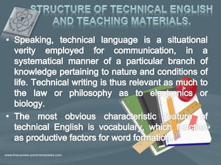 English for Science and Technology