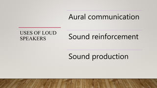 Electrostatic Loud Speakers | PPTX