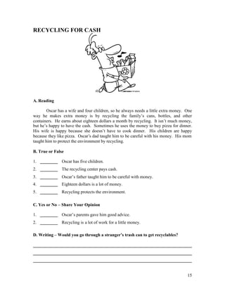 esl ebook worksheets for beggining level