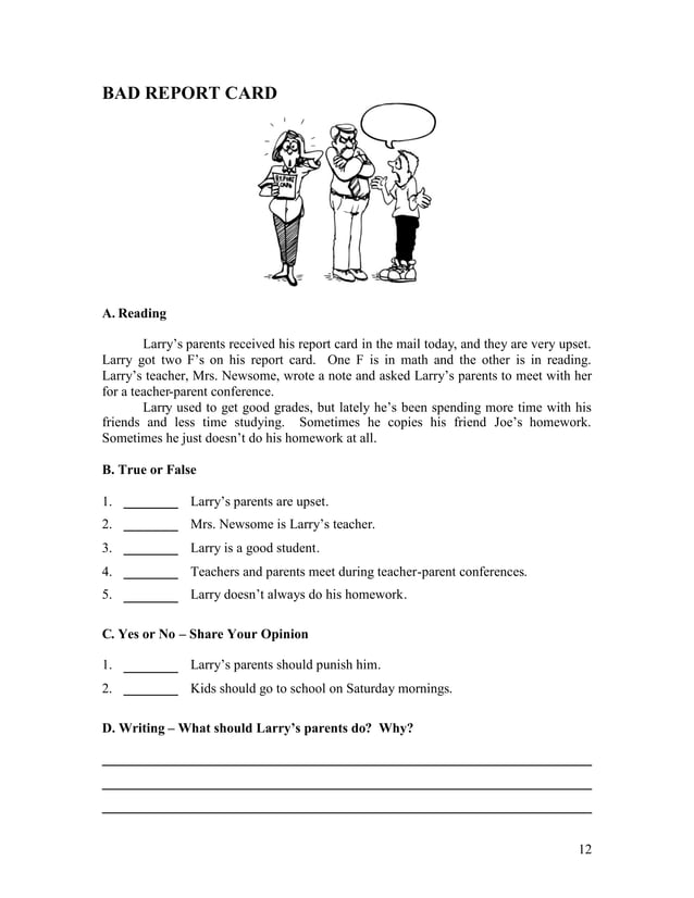 ESL worksheets Book 2 Short Stories for Adult Students