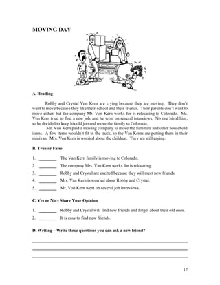 esl worksheets book 3 short stories for adult students