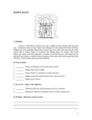 ESL worksheets Book 3 - Short Stories for Adult Students | PDF