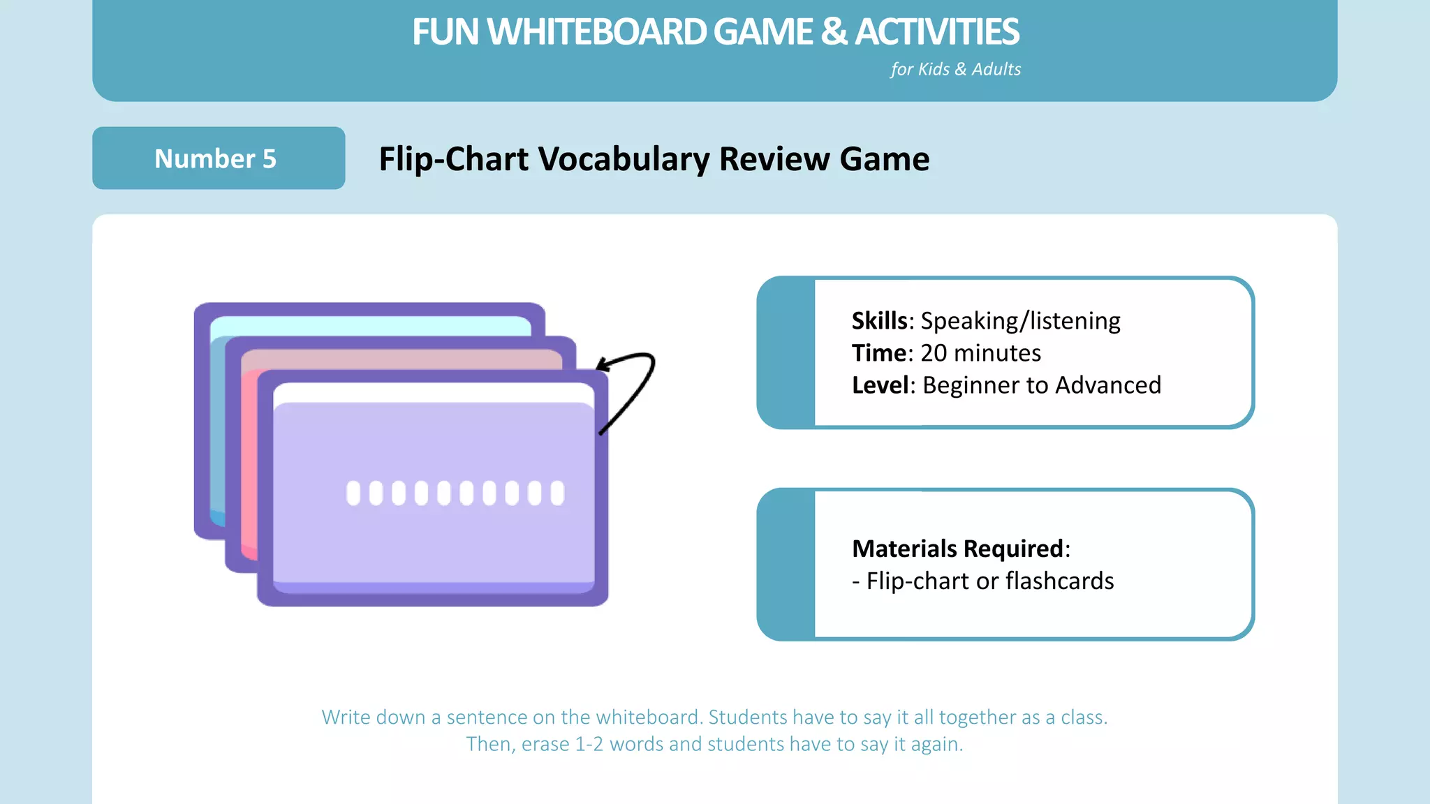 Fun ESL Whiteboard Games & Activities PPT