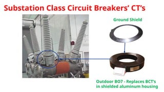 Substation Class Circuit Breakers’ CT’s
Outdoor BO7 - Replaces BCT’s
in shielded aluminum housing
Ground Shield
 