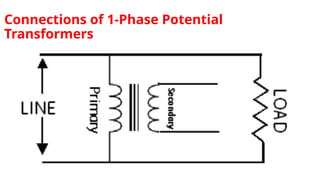 Connections of 1-Phase Potential
Transformers
 