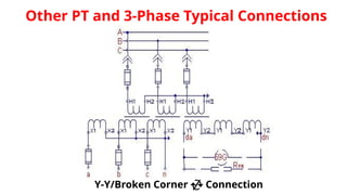Y-Y/Broken Corner  Connection
Other PT and 3-Phase Typical Connections
 