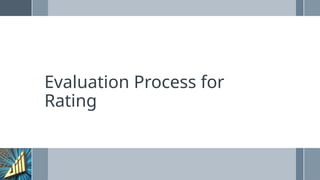 Evaluation Process for
Rating
 