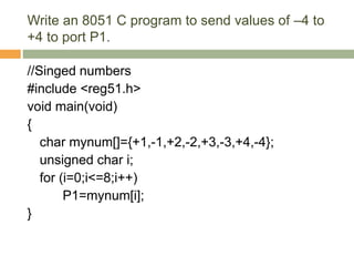 Intel 8051 Programming in C | PPT