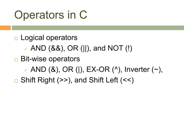 Intel 8051 Programming in C | PPT