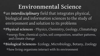 Environmental science LESSON 1 power point presentation | PPTX