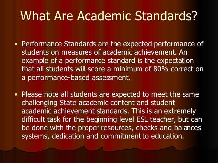 ESL Learning Standards Preview Presentation