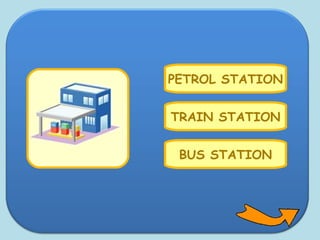 TRAIN STATION
BUS STATION
PETROL STATION
 