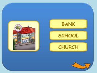 SCHOOL
CHURCH
BANK
 