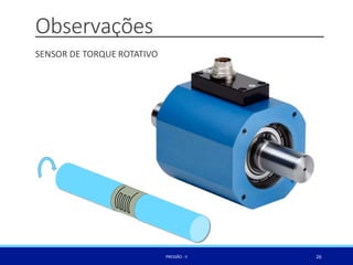 Observações
SENSOR DE TORQUE ROTATIVO
26
PRESSÃO -II
 
