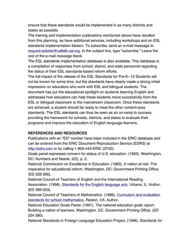 Esl standards for pre k 12 students before and after