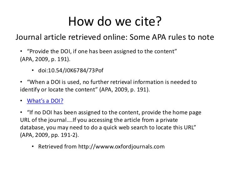 Cite it Right ESLW05