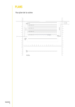 8
Grande Salle
!
"
#
$
%
&
'
(
)
*
"
#
$
%
&
'
(
)
*
!
"
#
$
%
&
'
(
)
*
"
#
$
%
&
'
(
)
*
Rideau sur patience
Allemandefixe
manuelle
Américaine
12 circuits
1 direct
1 dmx
Face
12 circuits
1 direct
1 dmx
!
"
#
$
%
&
'
(
)
*
"
#
$
%
&
'
(
)
*
7 circuits / 1 directen / 1 dmx
7 circuits / 1 directen / 1 dmx
7 circuits / 1 directen / 1 dmx
7 circuits / 1 directen / 1 dmx
écran / projection
Frise fixe
Rideau principale
Salle Graduable
sur 6 canaux DMX
P1
P2
P3
P4
P5
P6
P7
P8
P9
Allemandefixe
PLANS
Vue plan de la scène
 