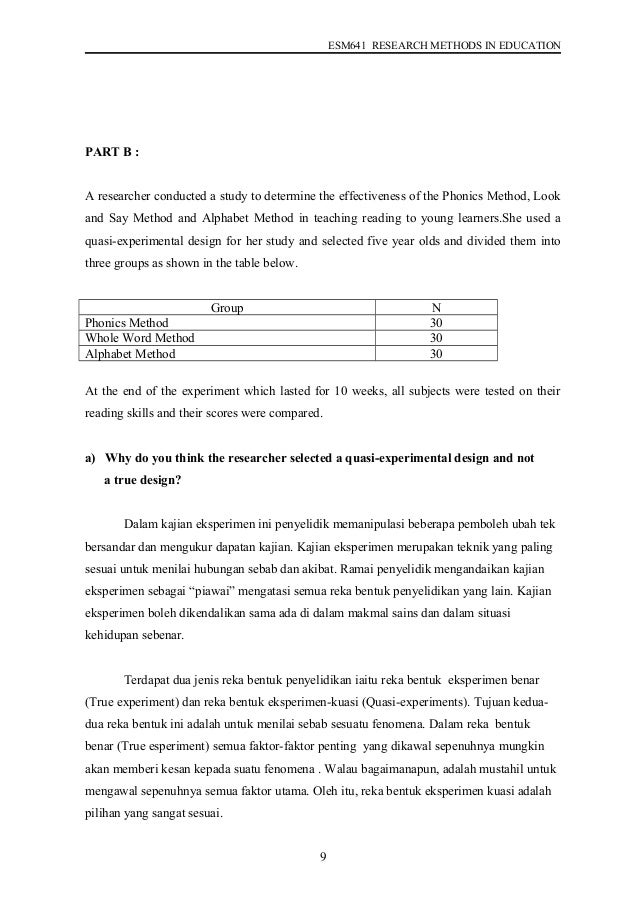 Esm641 Research Methods In Education