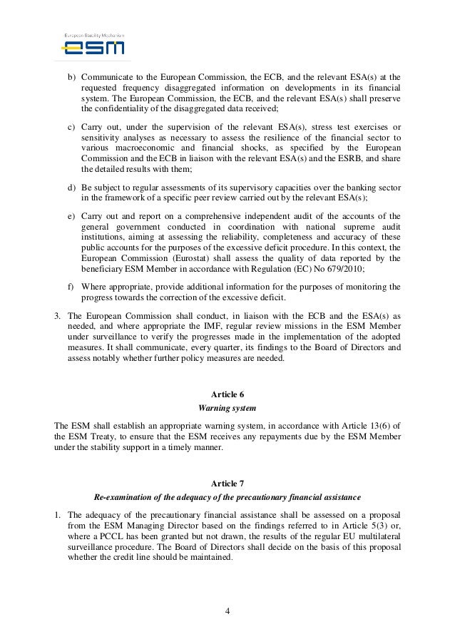 Esm guideline on precautionary financial assistance