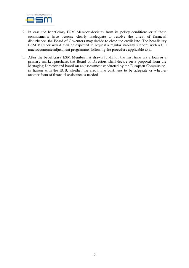 Esm guideline on precautionary financial assistance