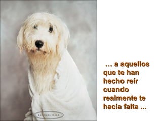 …   a aquellos que te han hecho reír   cuando realmente te hacía falta ... 