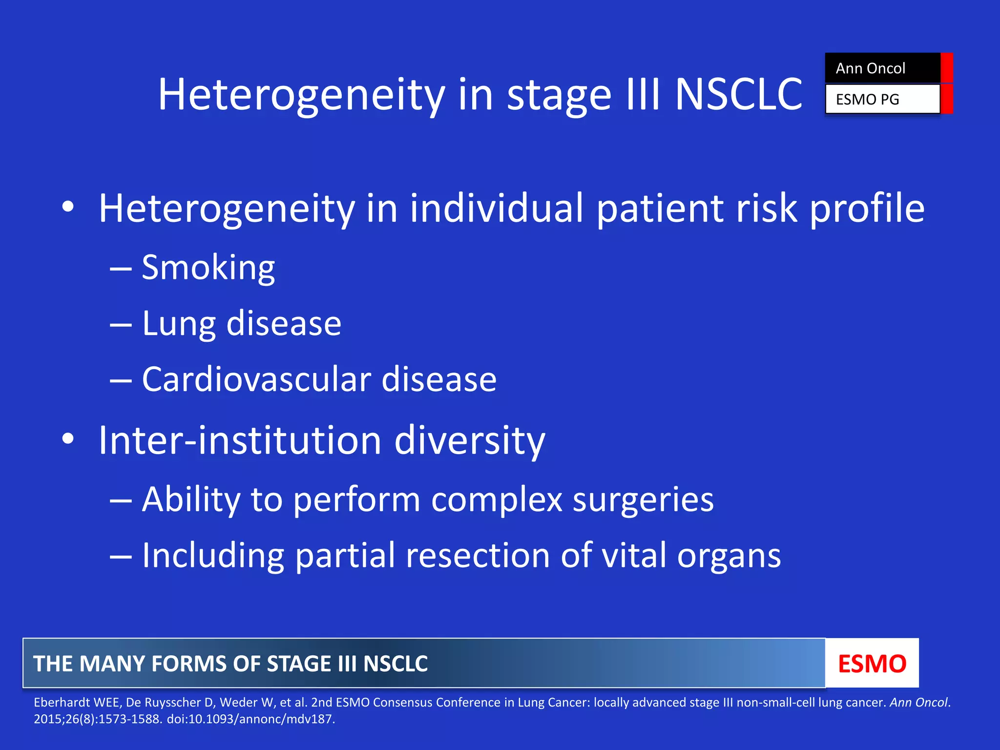 Management in Stage III NSCLC | PPTX
