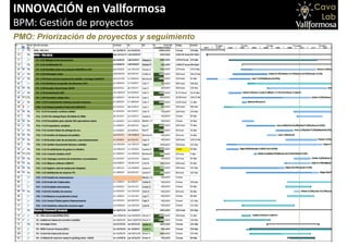 Carlos Fuertes 2015
INNOVACIÓN en Vallformosa
BPM: Gestión de proyectos
PMO: Priorización de proyectos y seguimiento
 