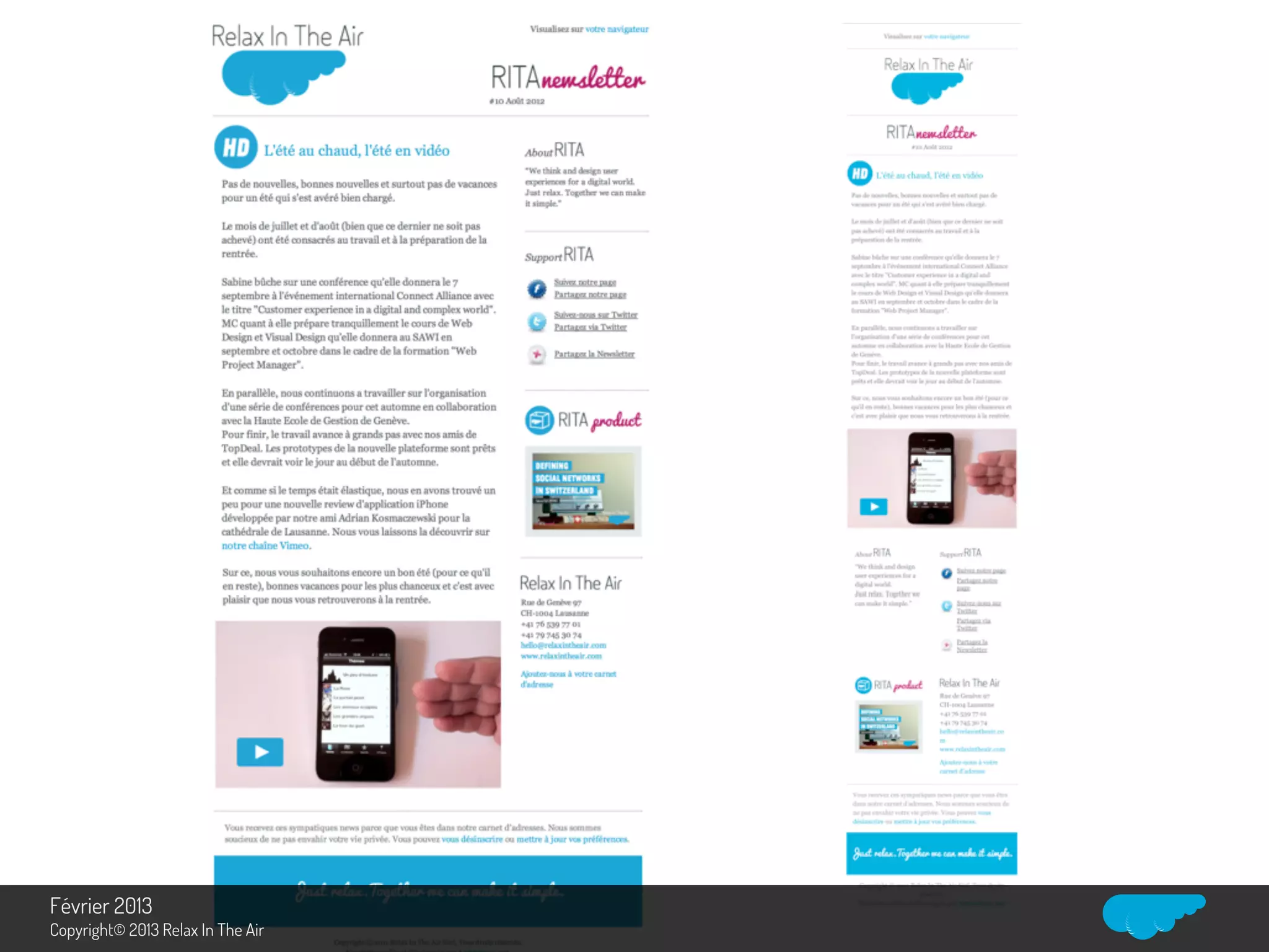 Relax In The Air
Février 2013
Copyright© 2013 Relax In The Air
 