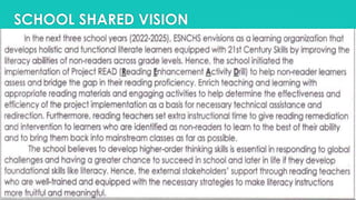 SCHOOL SHARED VISION
 