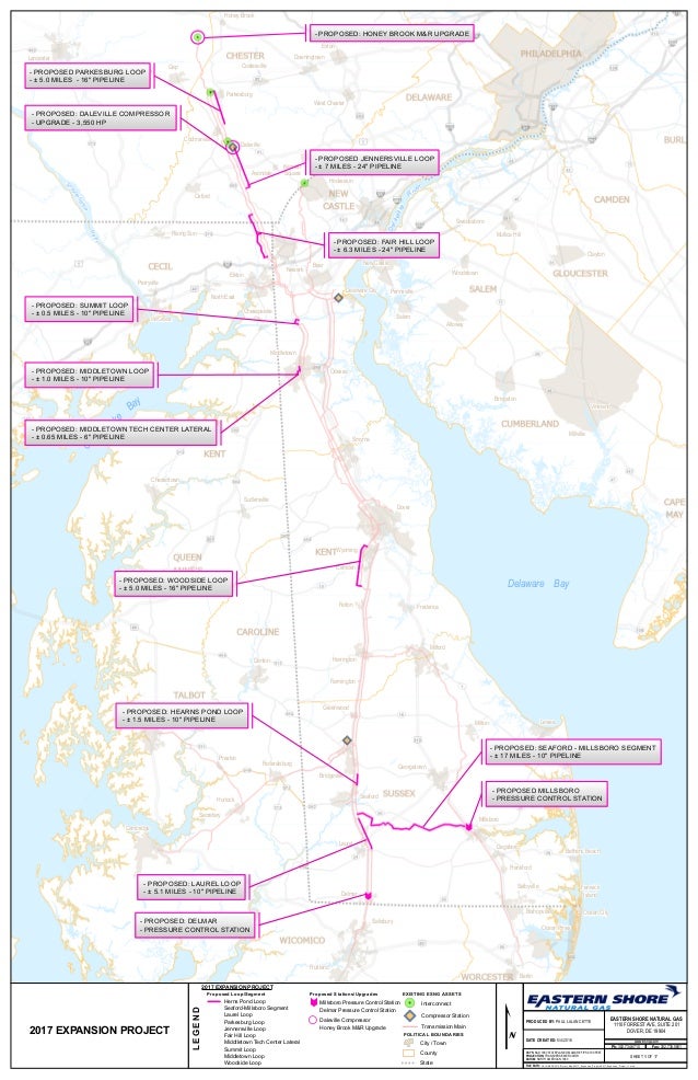 Eastern Shore Natural Gas Pipeline Map Eastern Shore Natural Gas Pipeline Map