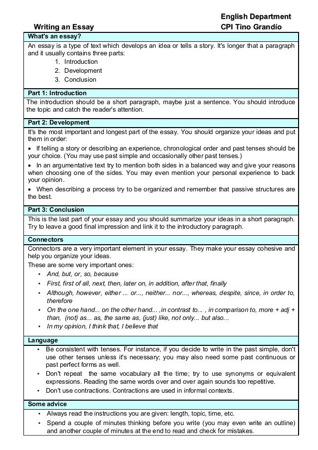 how to writing essay in english