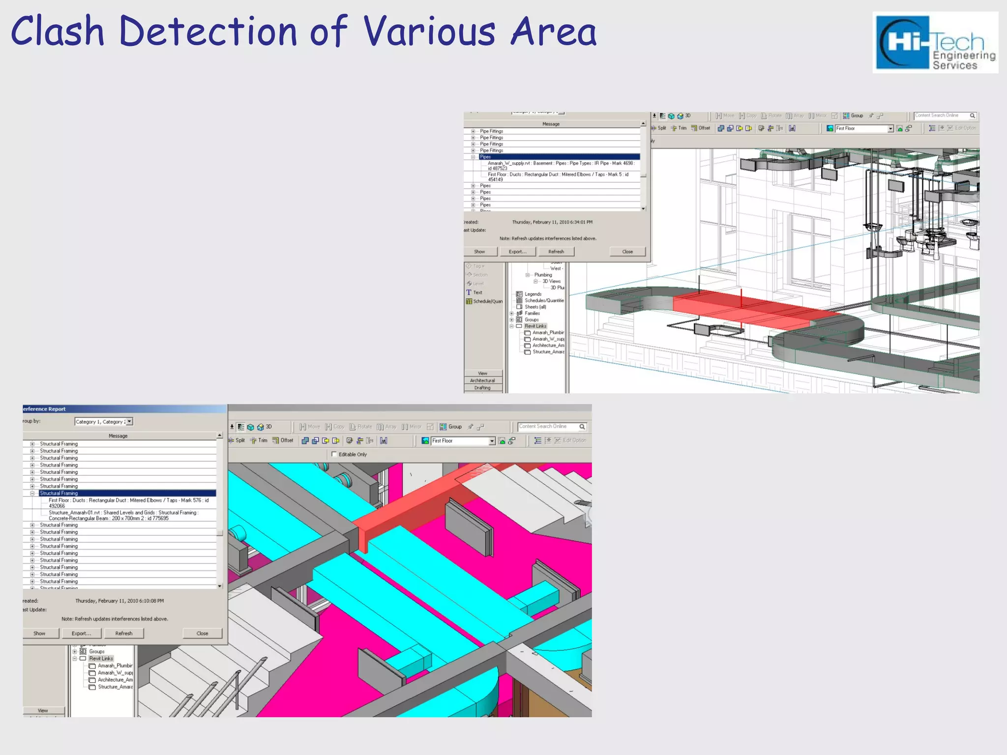 Clash Detection of Various Area
 