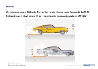 PedroLorenzo
banustec@gmail.com ESO3 MaqSimples Pres 1617ESO3 MaqSimples Pres 1617.DOC Diap. 18 de 38
PRINCIPI DE CONSERVACIÓ DE LA ENERGIA
c
u
c
u
puc
T
T
E
E
EEE



Ec, Energia consumida [ J ]
Ep, Energia perduda [ J ]
Eu, Energia útil [ J ]
Tc, Treball consumit [ J ]
Tu, Treball útil [ J ]
η, Rendiment [ ]
 