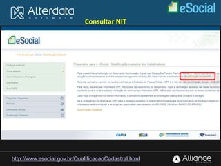 Consultar NIT
http://www.esocial.gov.br/QualificacaoCadastral.html
 