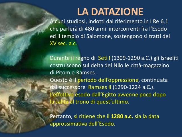 Perché è la datazione di esodo importante