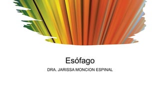Esófago
DRA. JARISSA MONCION ESPINAL
 