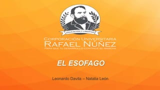 EL ESOFAGO
Leonardo Davila – Natalia León
 