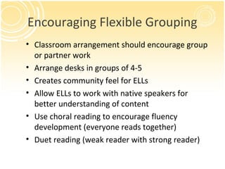 Group Work Routine Ells ESOL Differentiated Instruction Presentation | PPT