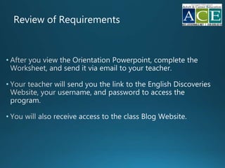 Review of Requirements
•
•
•
 