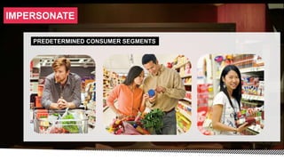 IMPERSONATE
PREDETERMINED CONSUMER SEGMENTS
 