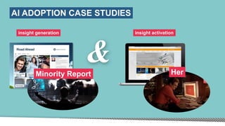 AI ADOPTION CASE STUDIES
&Minority Report Her
insight generation insight activation
 