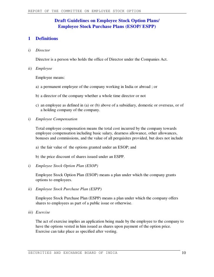 Accounting rules for employee stock options