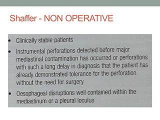 Shaffer - NON OPERATIVE
 