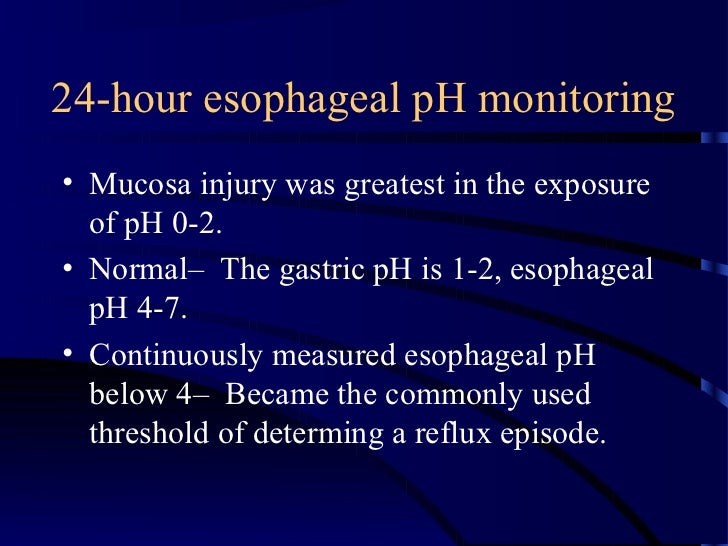 Esophageal p h studies in esophageal disease