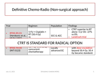 Esophagus Debate NCTRT vs NACT by Dr Kanhu Charan Patro | PPTX